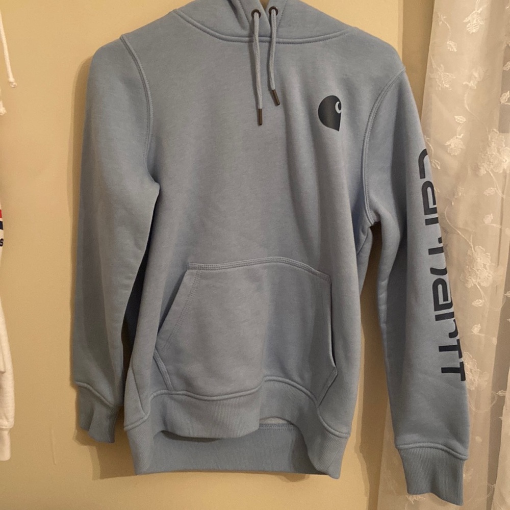 Blue Carhartt hoodie